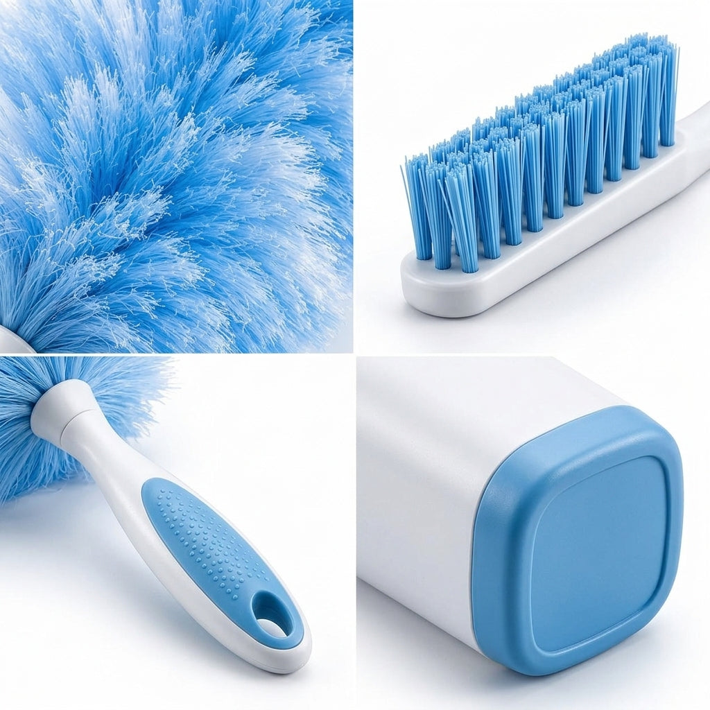 Microfiber Duster & Detail Cleaning Brush Set — 10aa