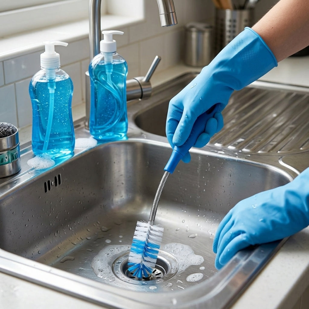 Flexible Sink & Drain Cleaning Brush Kit — 3a
