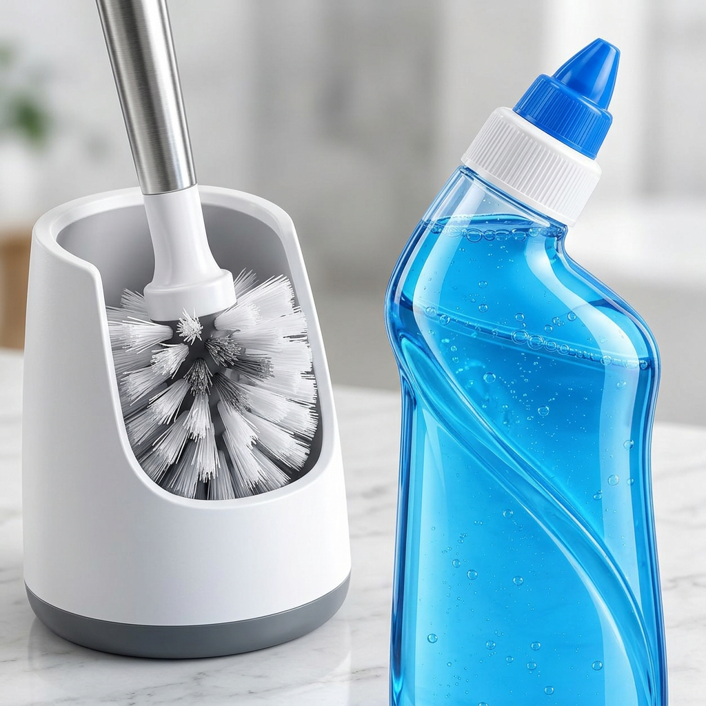 Modern Toilet Brush & Bowl Cleaner Set — 4aa