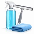 Shower Glass Squeegee & Cleaning Cloth Set — 6
