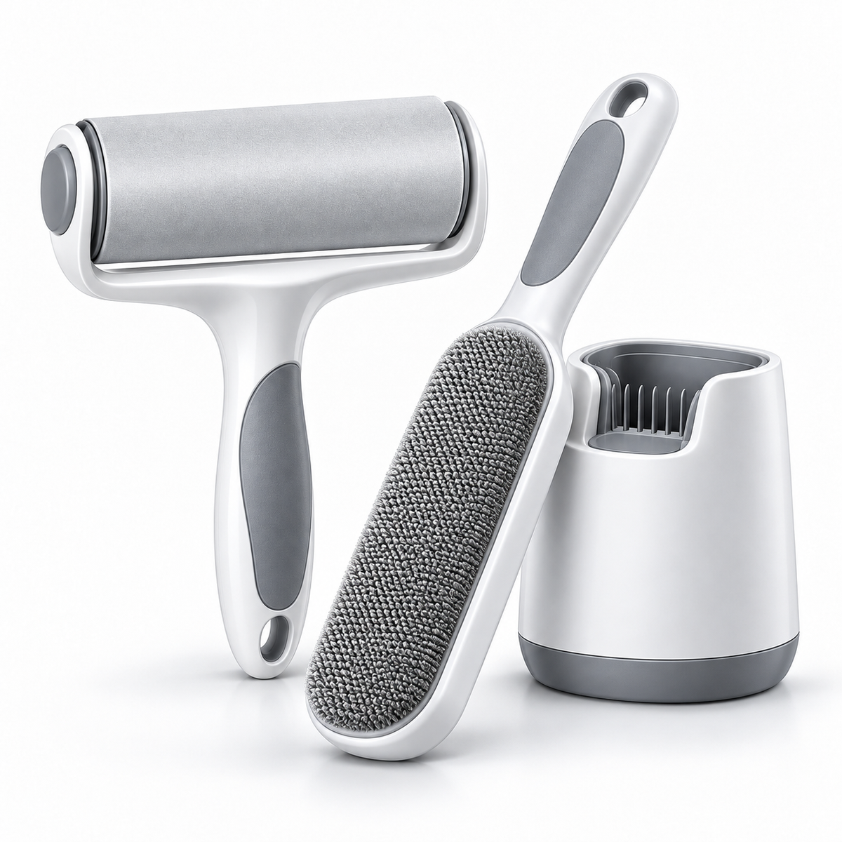 Reusable Pet Hair Remover Roller & Brush Set — 7