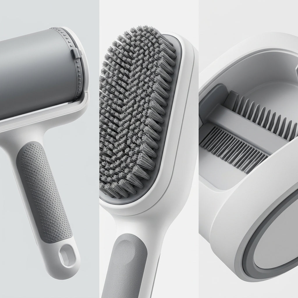 Reusable Pet Hair Remover Roller & Brush Set — 7aa