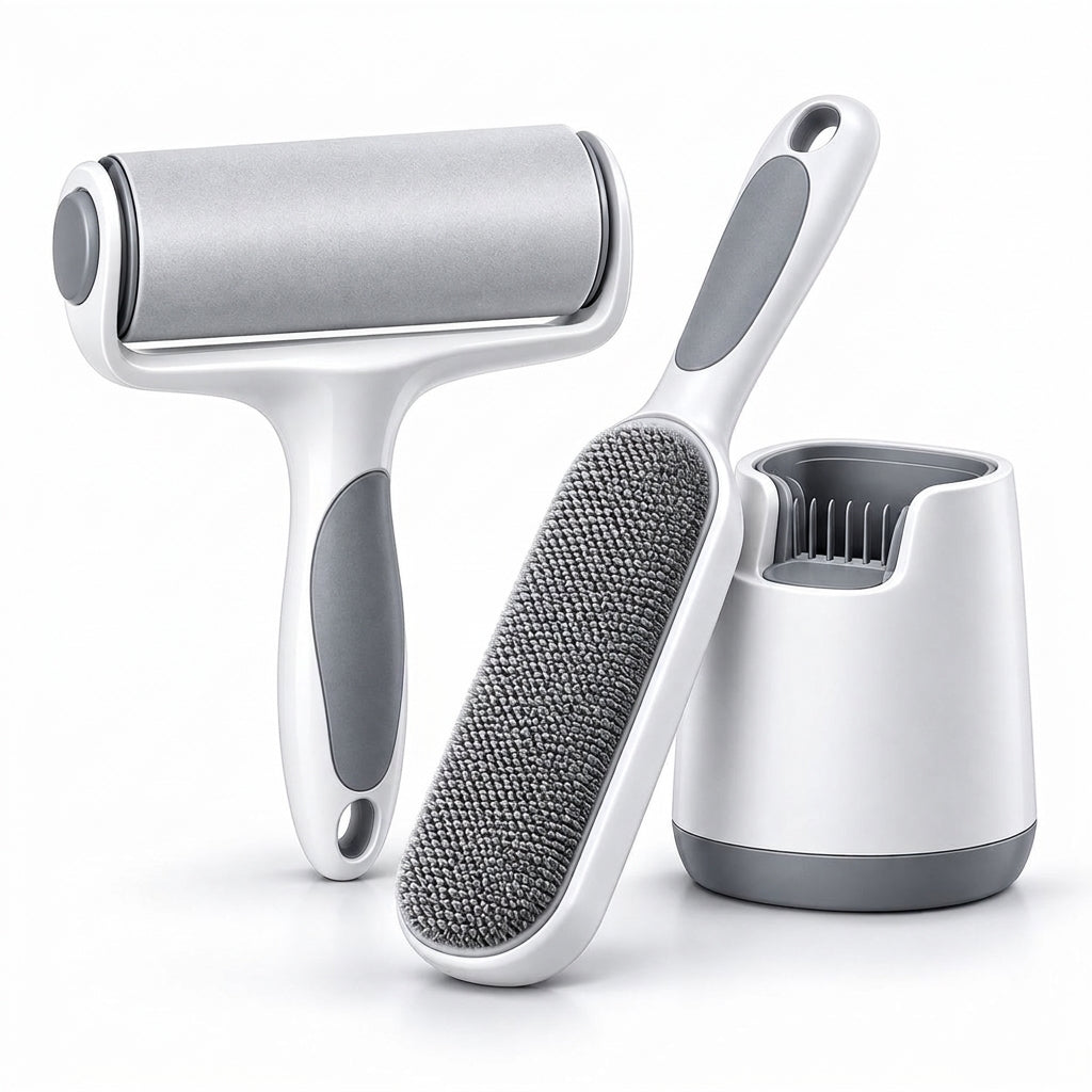 Reusable Pet Hair Remover Roller & Brush Set — 7aaa